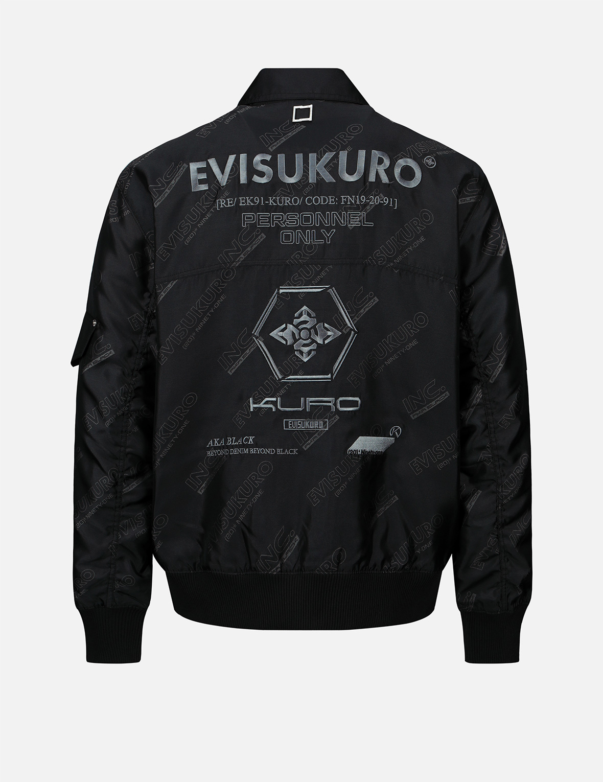 Logo and Kamon Embroidered MA-1 Bomber Jacket 