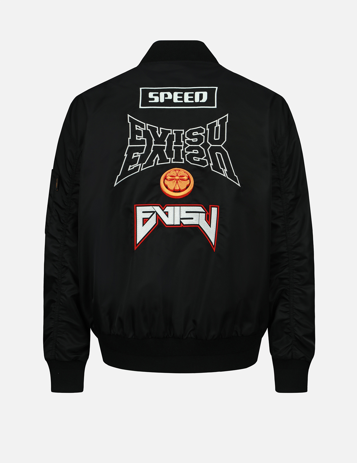 no E mosen なつかしく ファーバックロゴma-1 短丈ボンバージャケット 